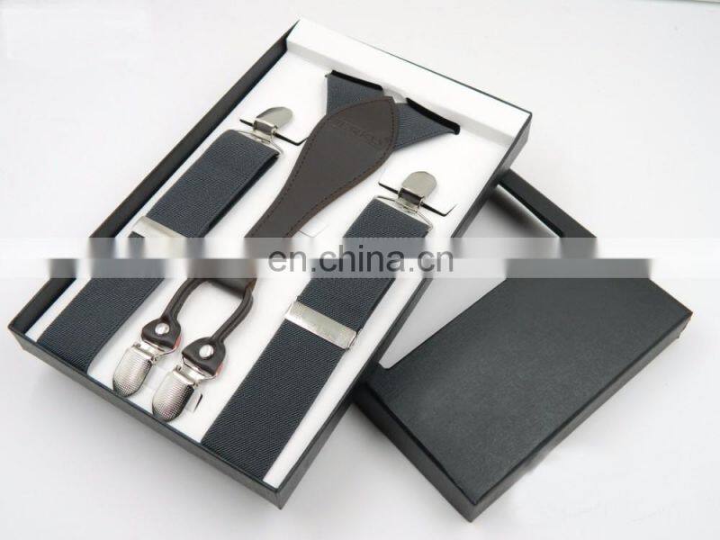 High quality elastic suspender with metal clips