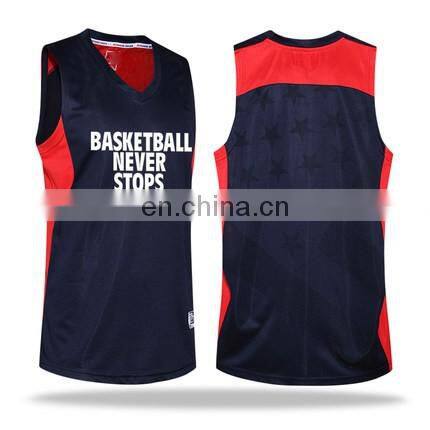 OEM boy students basketball jersey black color design2016