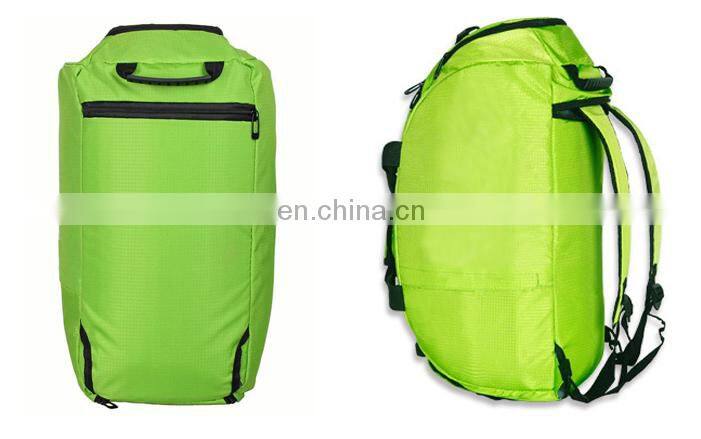 Custom shoulder bag long strap sport bag leisure gym bag turns into backpack