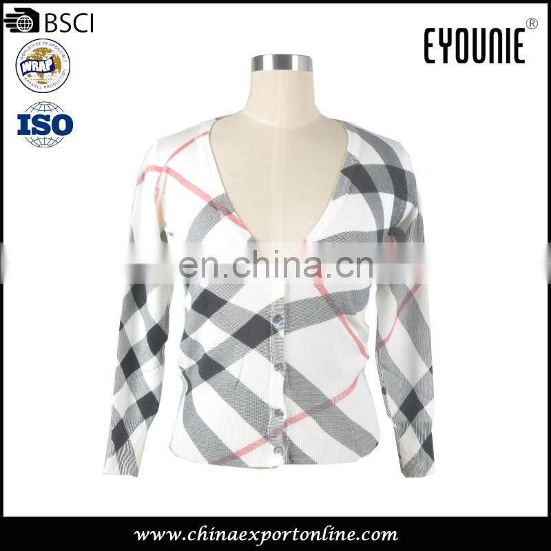 Tiger Viscose Printed Sweater Fabric Floral V Neck Cardigan 2016 Women