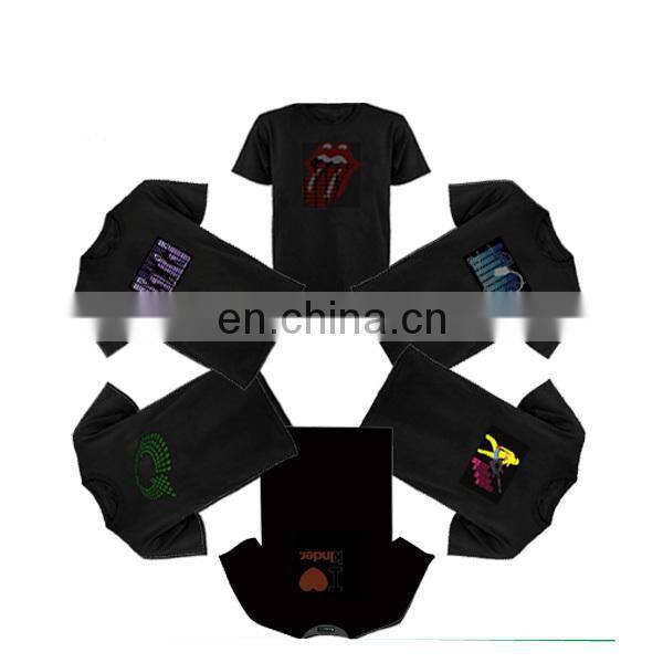 Glovion Led display t-shirt electronic music flashing voice control t-shirt