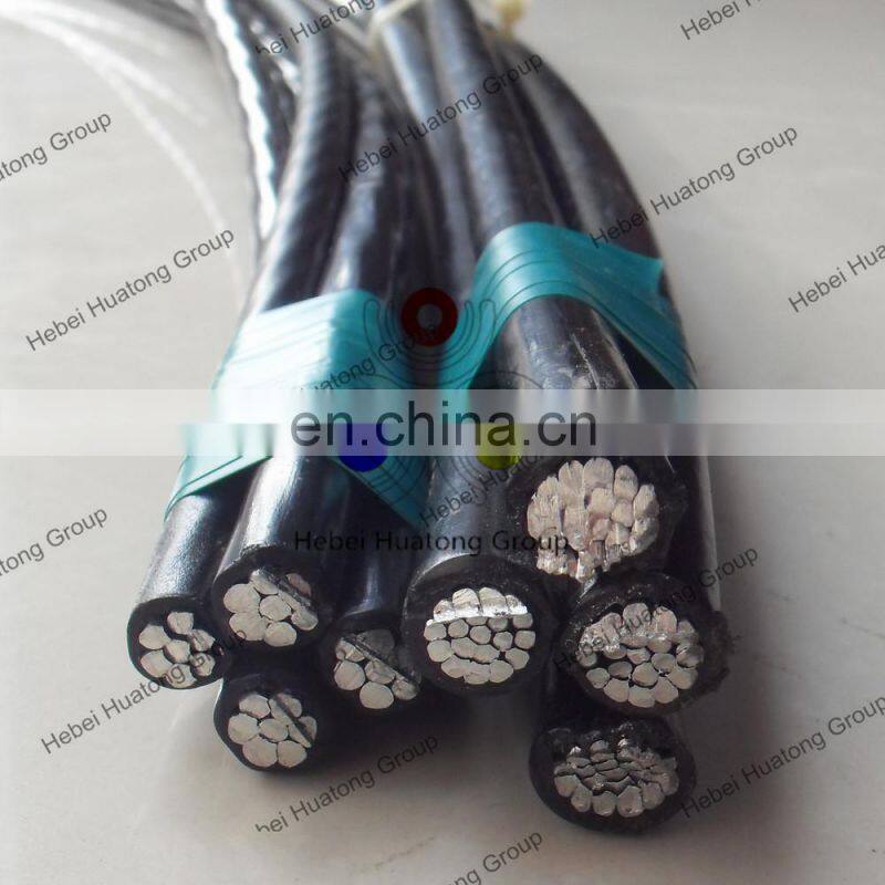 ASTM standard 2 x 25 mm2 Overhead stranded conductor ABC cable