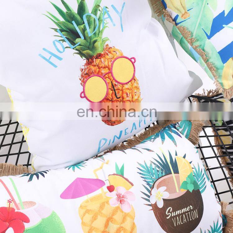 China Nanjing provide customized spun-spun fresh Fruit plants patterned shaped pillows decorative