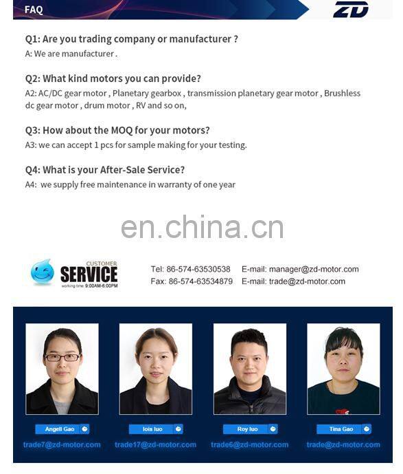 High speed ZD MOTOR 32mm,20W/25W,24V Brushless DC Planetary Gear motor for fan