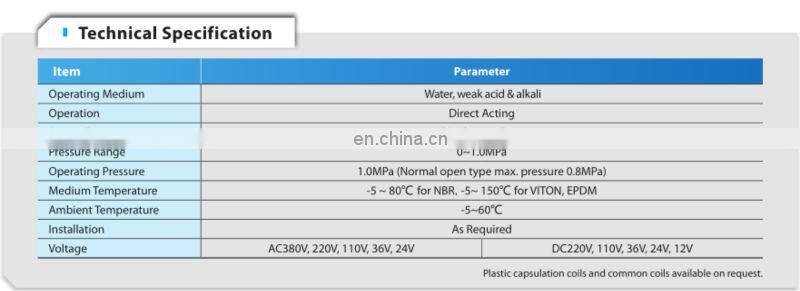 2WB-25 1 Inch Water Solenoid Valve/Stainless Steel Water Solenoid valve/Electric solenoid water valve