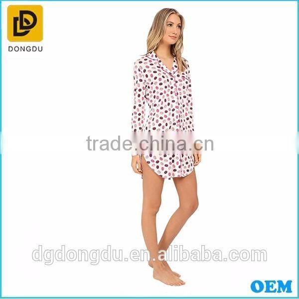 Wholesale Casual Custom 2016 Lady Fashion Casual Printing Sleepwear