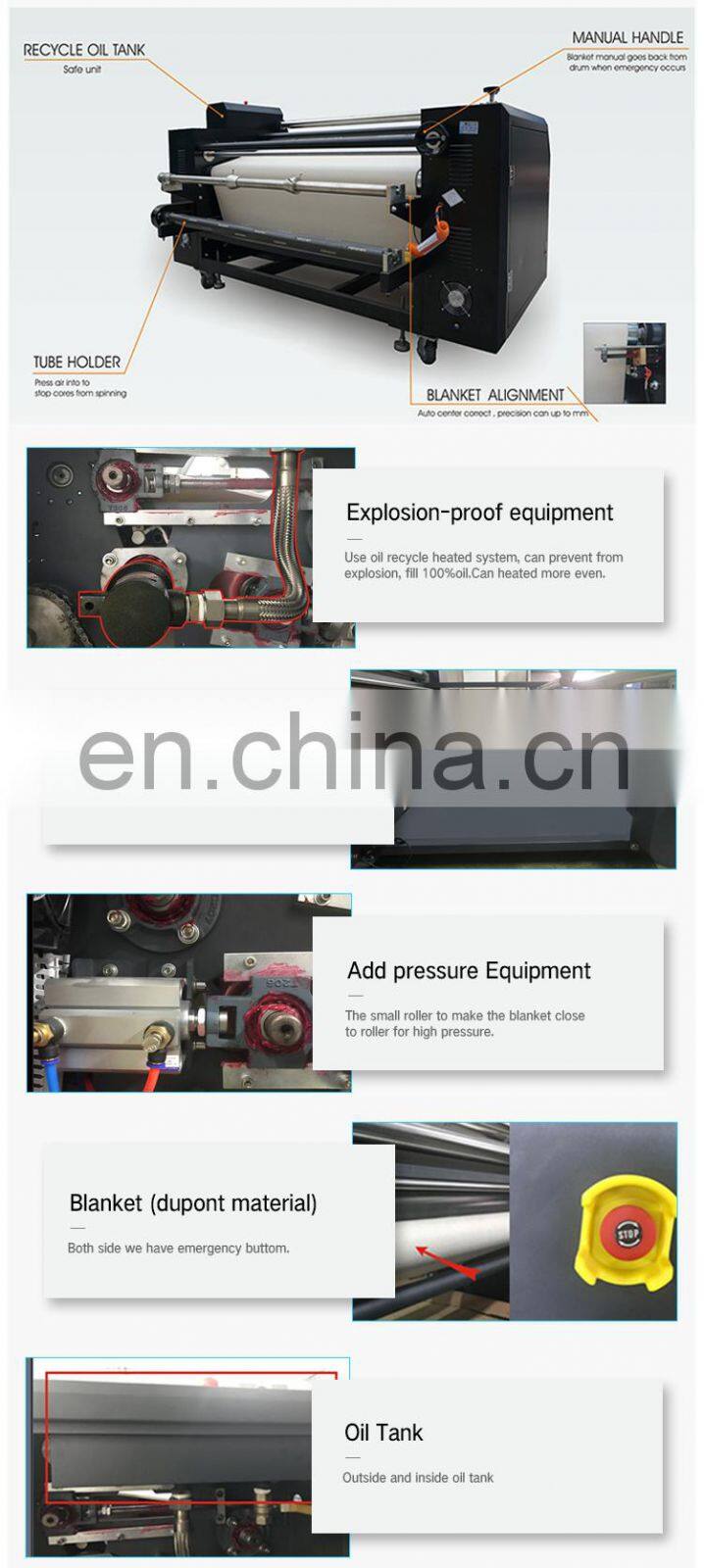 Textile Paper Printing Roller Sublimation Heat Press Machine