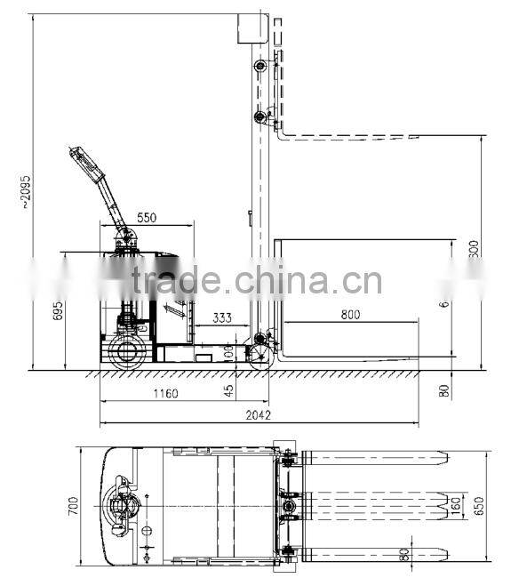 low price electric counterbalance forklift for warehouse use