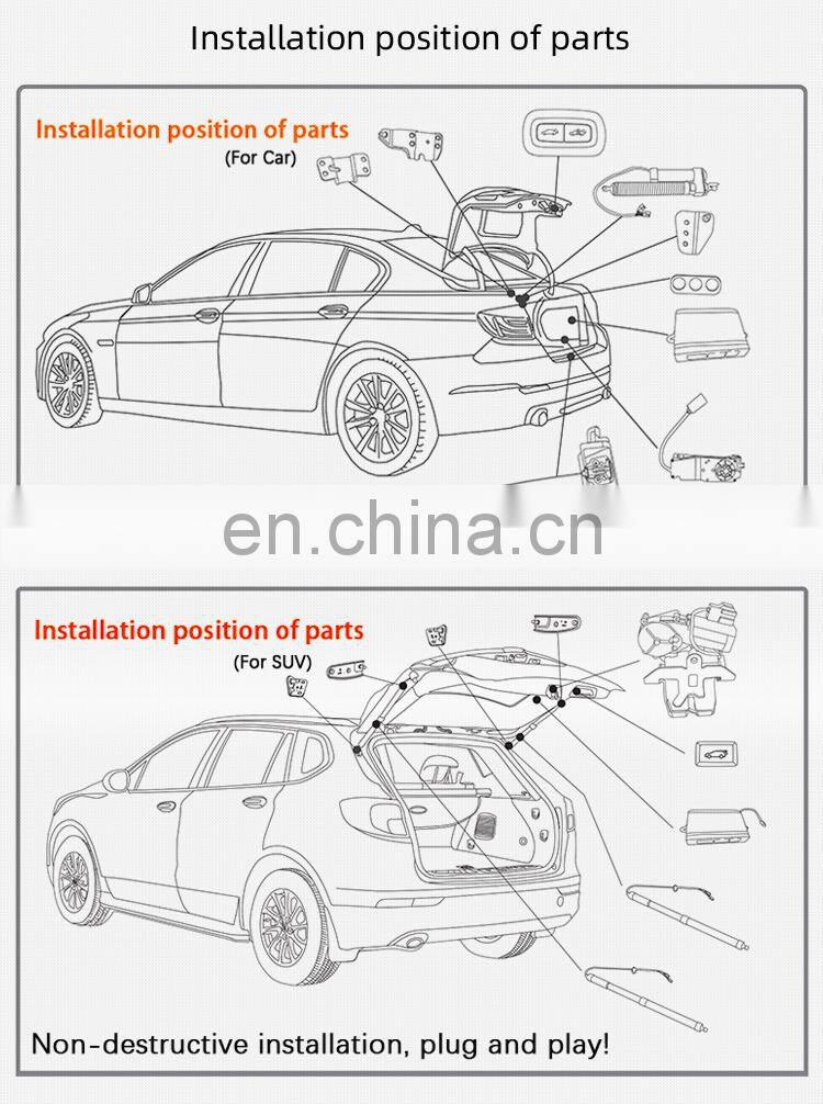 Electric tailgate auto parts tail door accessories SUV foot sensor automatic lifting for Subaru XV