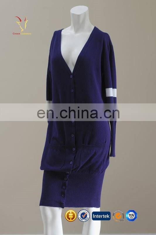 Knit Long Sleeve Warm Sweater Dress Wool Cardigan Sweater For Girls