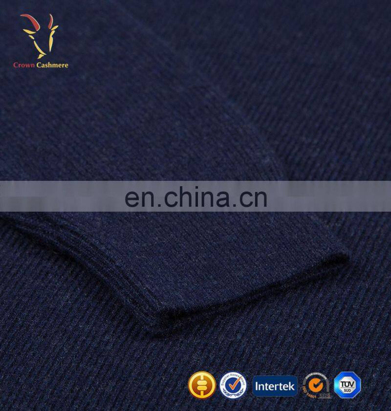 Mens Open Front Knitted Cashmere Sweater with buttons