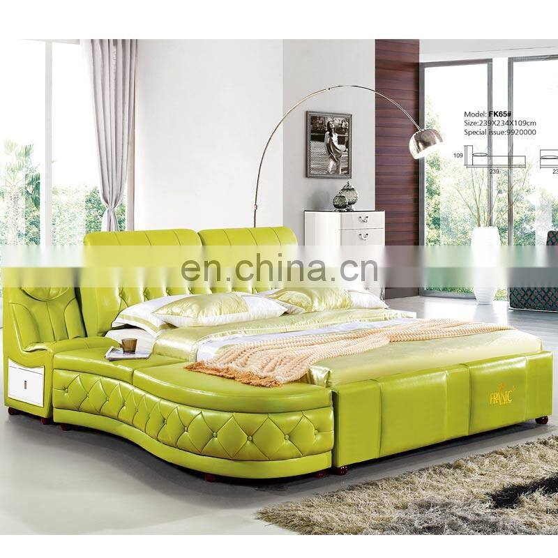 Bedroom furniture king size modern italian latest double bed