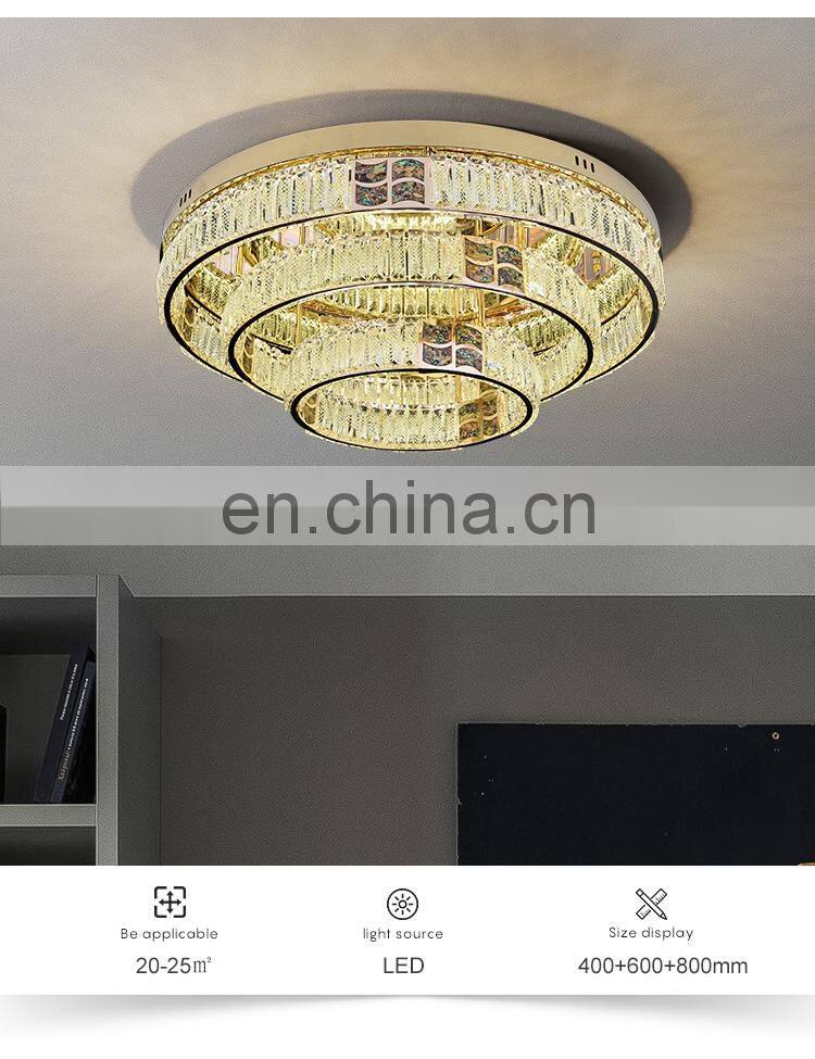 Modern Style Indoor Decoration Dining Room Living Room Modern LED Crystal Ceiling Light