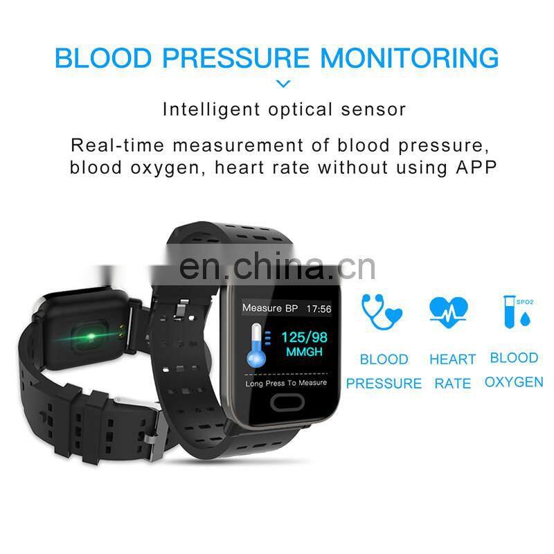 Heart Rate Monitor Blood Pressure Waterproof Smart Bracelet Smartwatch A6