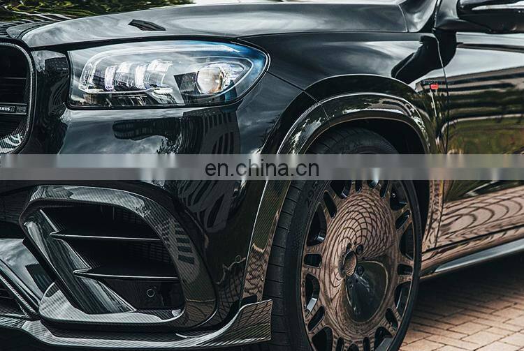 Runde BRA-BUS 800 Style Carbon Fiber For Mercedes-Benz GLS 63 W167 Body Kit Front Lip Rear Lip Wheel Eyebrow Exhaust Wind Knife