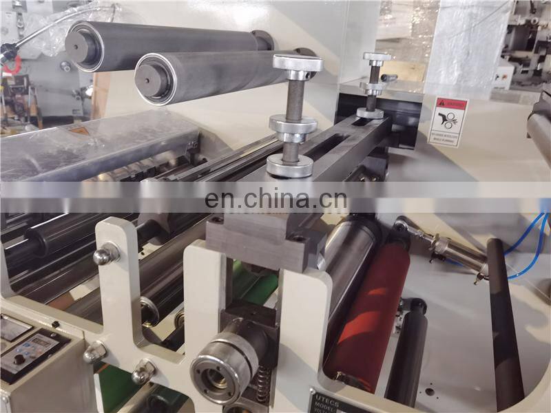 USK450A High Speed Self-Adhesive Blank Price Label Sticker Rotary Die Cutting Slitting Rewinding Machine with Magnetic Cylinder