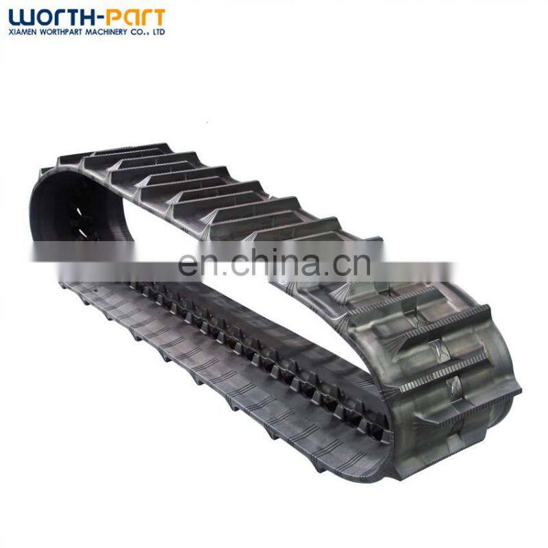 Mini excavator rubber crawler track 300X109X41 robot rubber track system