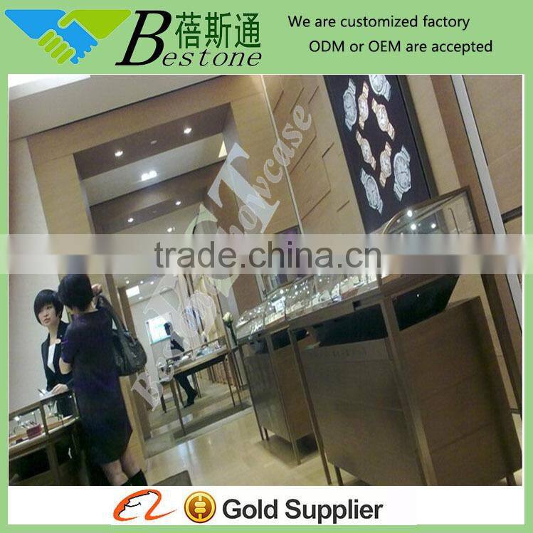 Value fashion shop glass jewelry display cabinet, luxury display cabinet