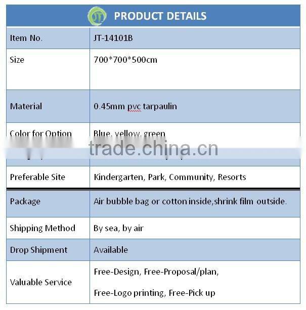 Commercial grade JT-14101B 2014 Hot sale used inflatable bouncer jump castle