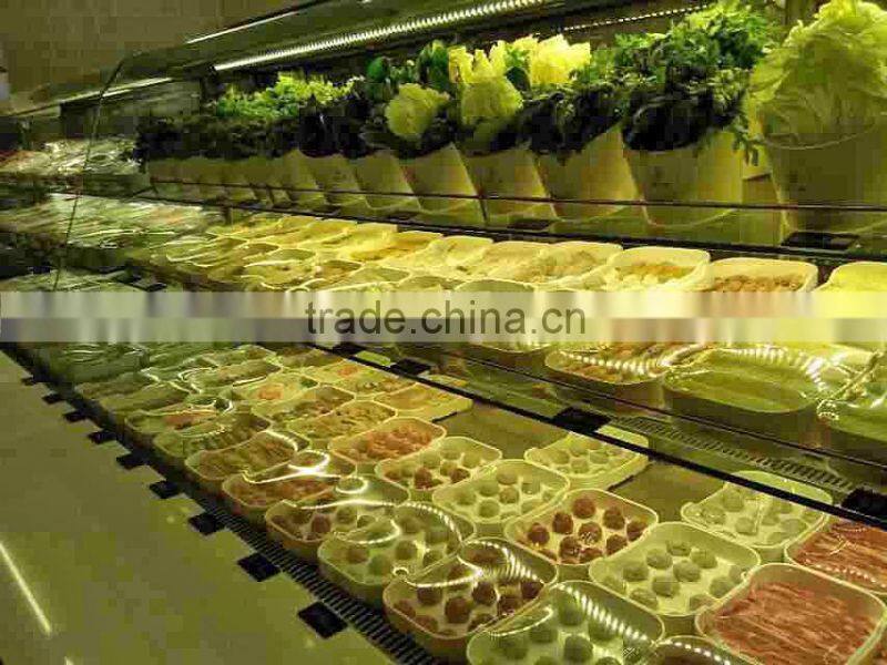 APEX restaurant ventilated refrigeration hot pot equipment chafing dish order food showcase