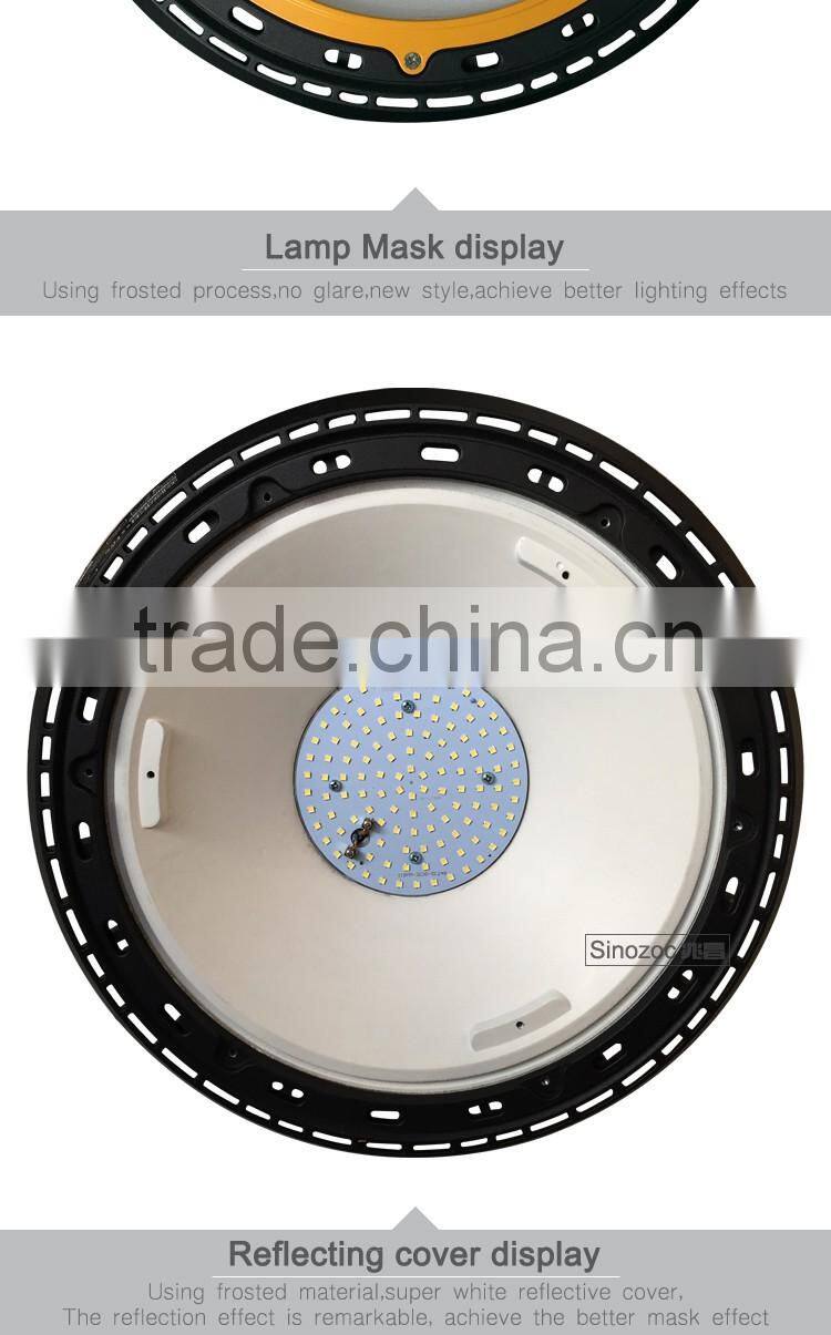 Sinozoc Best quality IP66 100w 150w ufo led high bay lighting industrial led high bay lamp with CE CC EMC CCC Rohs approved
