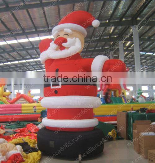 skiing santa claus decoration cartoon for christmas day inflatable advertising