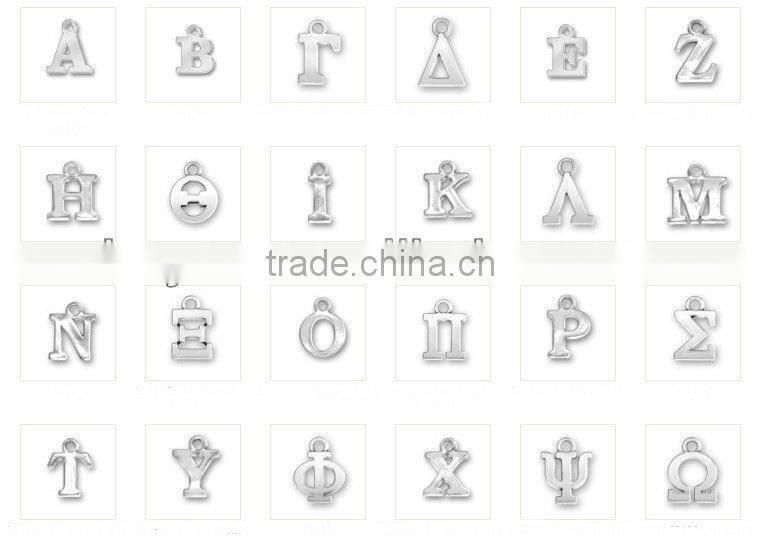 pink and green charm Alpha Kap Alpha leaf Charm