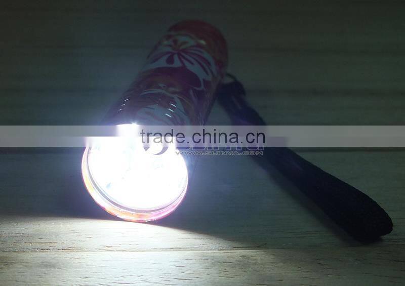 Baking Varnish 90mm 160lm Alloy Aluminum 9 LED Torch