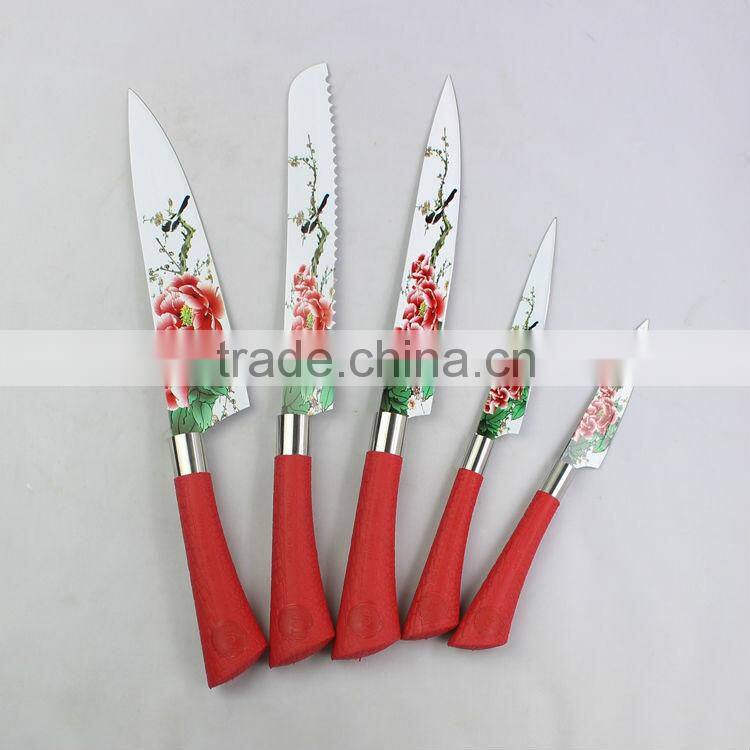 5pcs new design stainless steel kitchen knife