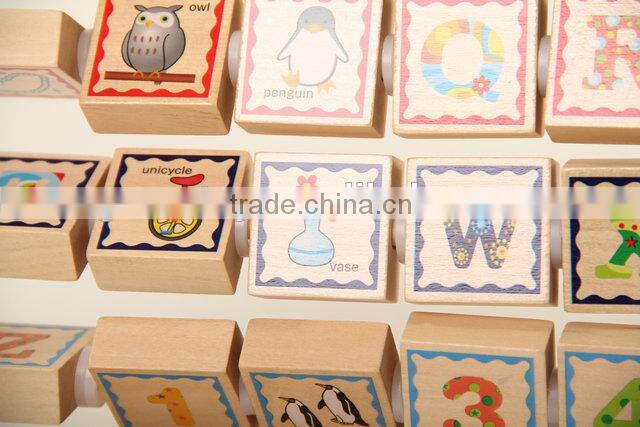 Wooden learn alphabet frame for educational kids toys