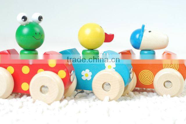 Mini wooden animal car toys for kids