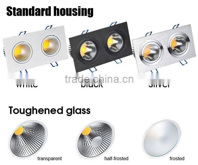 2x9w 2700k-3200k color temperature barbershop lighting square led downlights