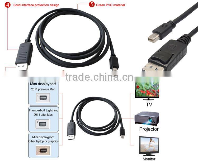 China Factory price NEW Mini DisplayPort DP Male to MINI DP TV Adapter Cable