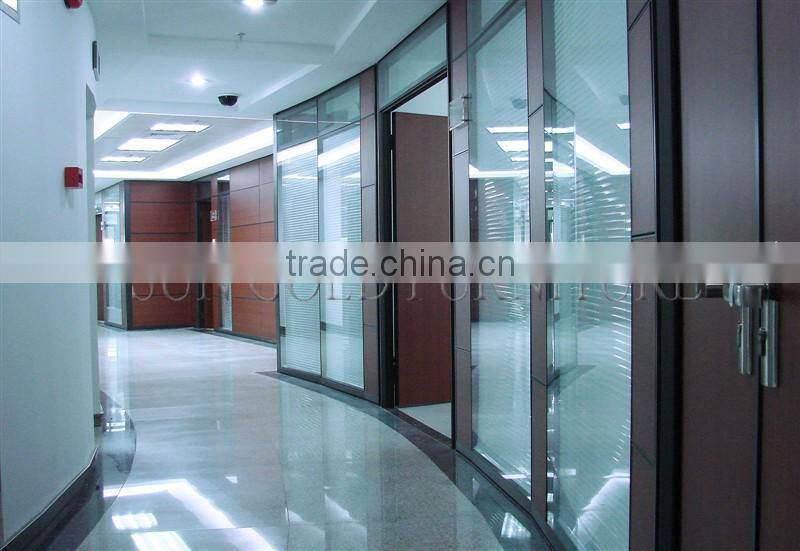 Wholesale Bank Hotel Office Black Frame Glass Panel Partition Wall (SZ-WS578)