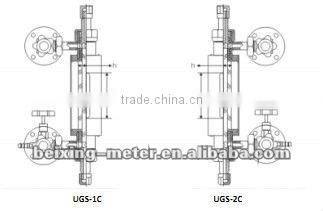 UGS-0C Side loading and direct-reading type quartz tube liquid level meter/level gauge