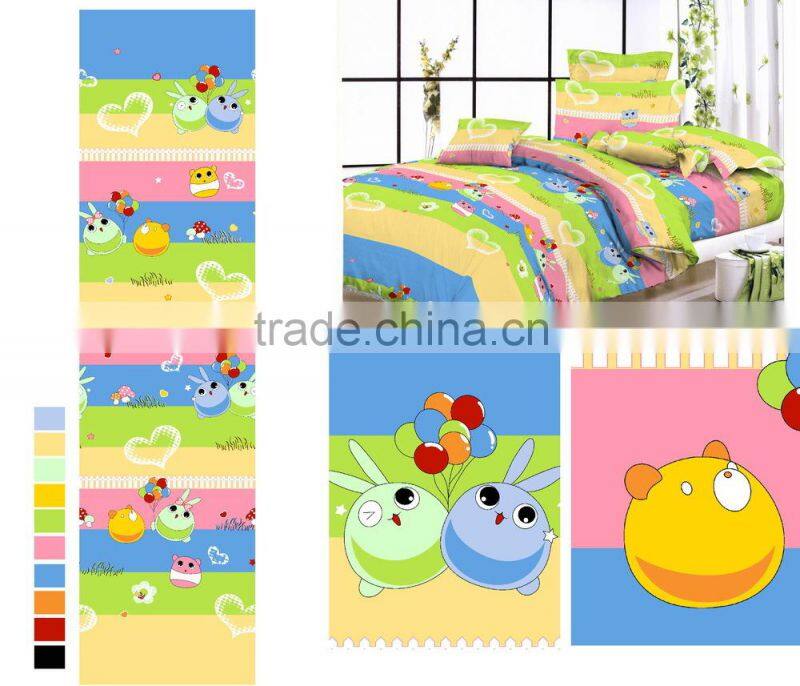 100% cotton cartoon design for baby bedding set/duvet cover/flat sheet/pollow case/trade assurance