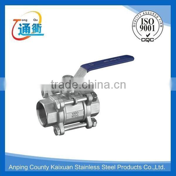 casting female threaded CF8M 3 piece bsp ball valve