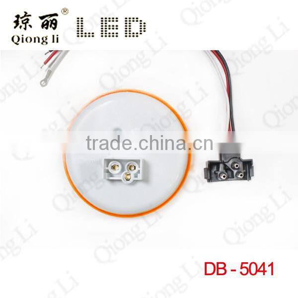 12 volt 4inch round amber sealed multifunction led stop turn tail light for truck trailer