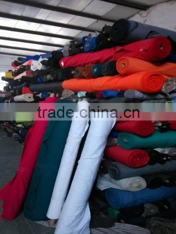poly cotton plain dyed twill stock fabric