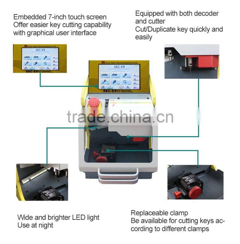 Best Locksmith Tools! Key duplicate machine! Fully Automatic Key cutting machine SEC-E9 Multi-language With CE Certificate