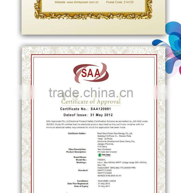 1.5kW DC to AC single phase solar on grid/grid tie inverter, WIFI monitoring with CE TUV VDE AS4777 IEC certification