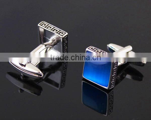 Blue Crystal Cuff Links