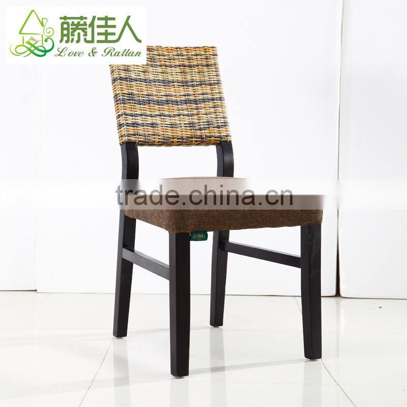 China Design Cafe Coffee Interior Wooden Handmade Weave Bali Water Hyacinth Seagrass Wicker Restaurant Chairs