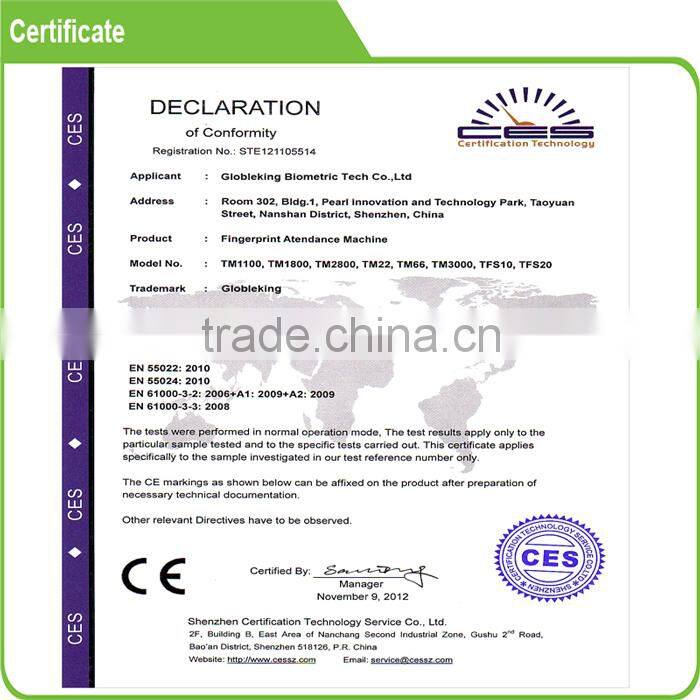 TF20 Biometric device with door access and management