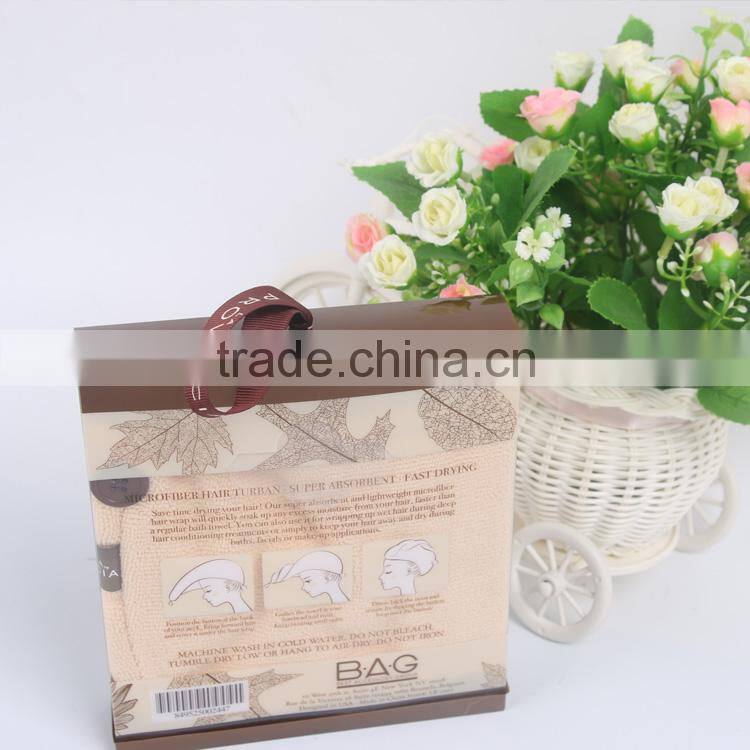 wholesale absorbent hair towel bath head cap cheap stripe hair towel