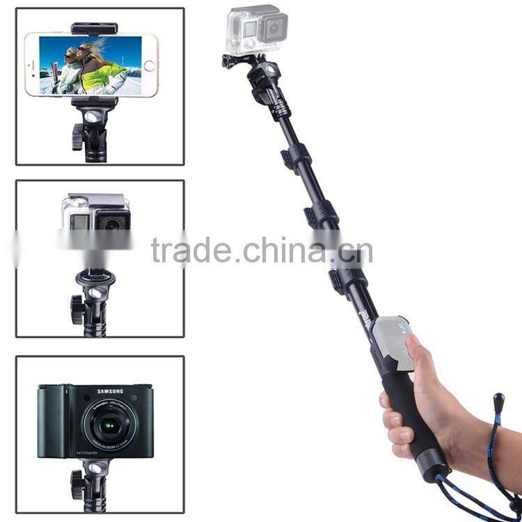 Smatree monopod selfie stick with lanyard for gopros go pro heros and wifi remote controller