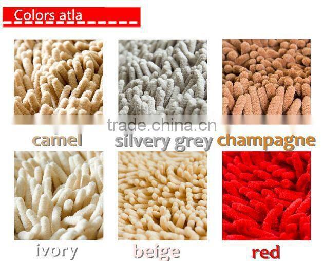 Washroom Chenille Anti-Slip Rubber Entrance Door Mat / Polyester Rubber Door Mat