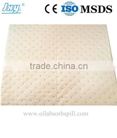 100% Polypropylene Spunbond Oil Only Heavy Weight Sorbent Pads/Dimpled&Perforated