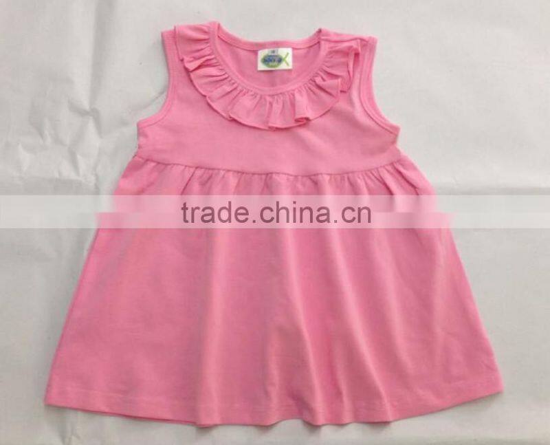 Top Fashion Remake designer kids clothes girls ruffle top sleeveless red fancy tops for girls