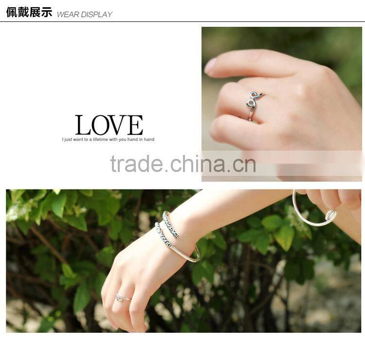 infinite New style 925 Silver Ring custom clover ring for lady fashion jewelry
